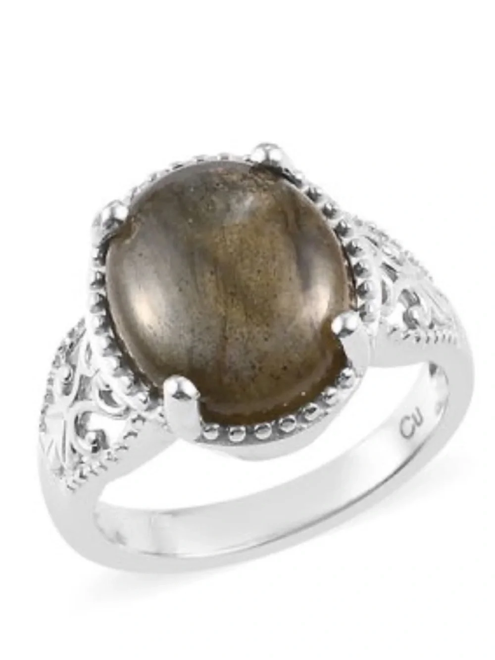 Labradorite Solitaire Ring